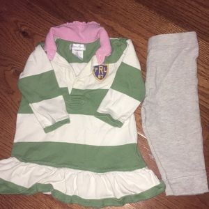 Ralph Lauren baby polo shirt and leggings set